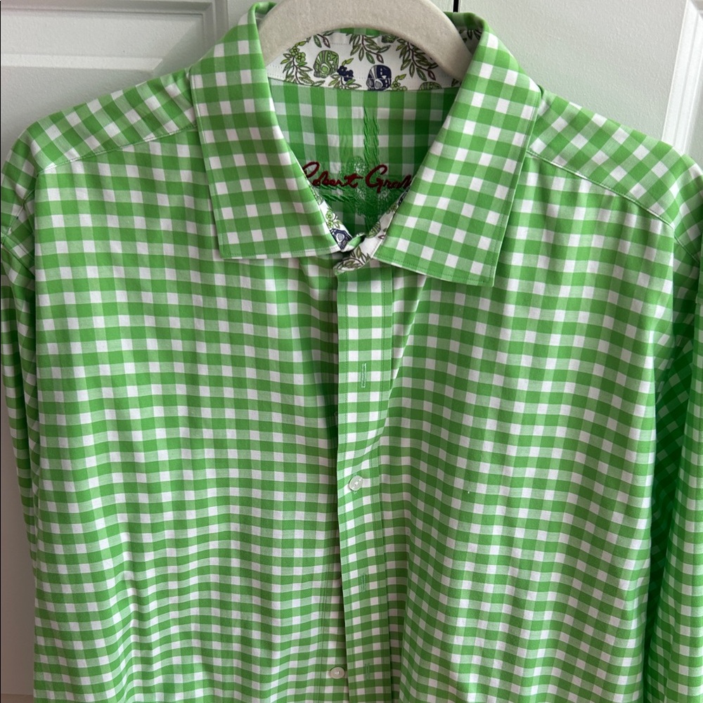 Robert Graham Green Checkered Men's Shirt